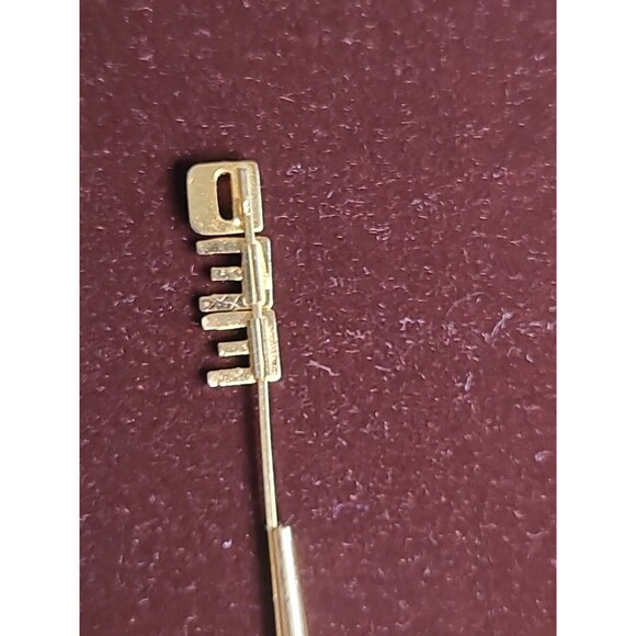 Vintage Letters  DEE Initial Stick Pin Estate Jewelry Pre-Owned Gold Plated - Picture 6 of 6